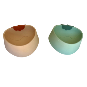 comedouro/bebedouro temático morango