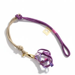 kit passeio pet: guia de corda + peitoral h